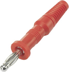 Banándugó, egyenes Tű átmérő: 4 mm Piros TRU COMPONENTS TC-R8-20A