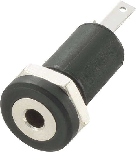 2,5 mm-es jack aljzat, 2 pól., Tru Components 1567108