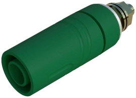 Biztonsági labor alj alj, beépíthető, függőleges, tű átmérő: 4 mm Zöld SKS Hirschmann SAB 2600 G M4 