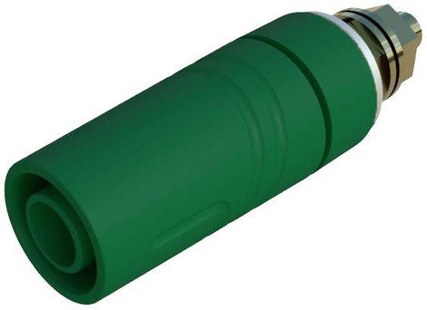 Biztonsági labor alj alj, beépíthető, függőleges, tű átmérő: 4 mm Zöld SKS Hirschmann SAB 2600 G M4