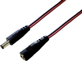 Kisfeszültségű hosszabbítókábel Kisfeszültségű dugó - Kisfeszültségű alj5.5 mm2.1 mm5.5 mm2.1 mmTRU 