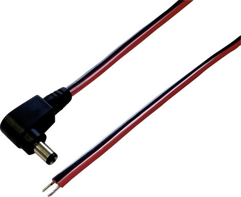 Kisfeszültségű csatlakozóvezeték, dugó - Kábel, nyílt végekkel 5.5 mm TRU COMPONENTS 2 m