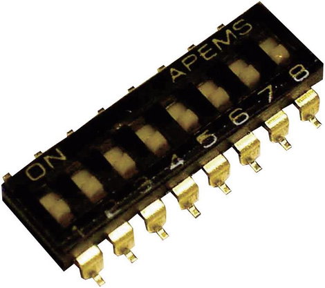 SMD DIP kapcsoló RM 1,27MM 2pólusú