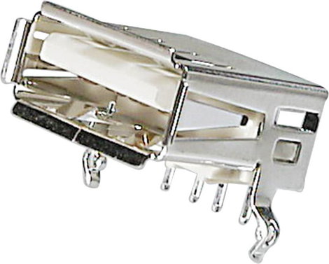 USB A csatlakozó, szerelhető, forrasztható USB A 2.0 TC-A-USBSA-203 TRU COMPONENTS