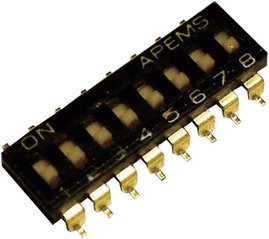 SMD DIP kapcsoló RM 1,27MM 4 pólusú