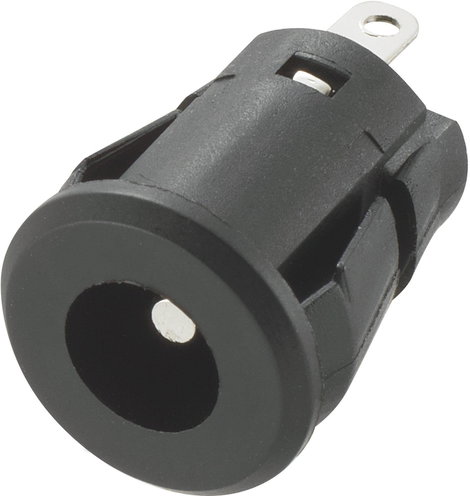 Kisfeszültségű csatlakozó Alj, beépíthető, függőleges 5.8 mm 2.5 mm TRU COMPONENTS 1 db