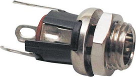 Kisfeszültségű csatlakozó Alj, beépíthető, függőleges 5.5 mm 2.5 mm TRU COMPONENTS