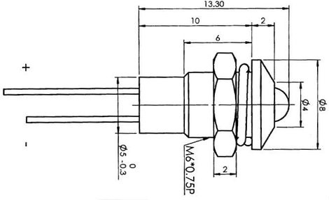 LED-es jelzőlámpa (1720016) 3 mm R9-3612 TC 2. kép