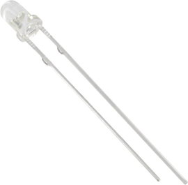 LED 3mm Infrapiros átlátszó 7-20mW/sr