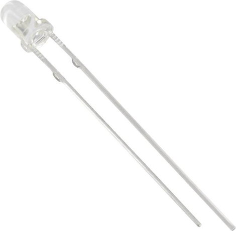 LED 3mm Infrapiros átlátszó 7-20mW/sr