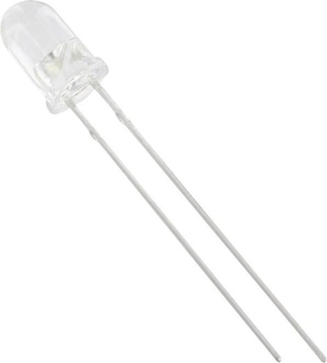 LED 5 mm, infrapiros, átlátszó 10-40mW/sr, Tru Components