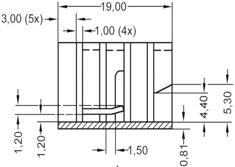 Hűtőborda 21 K/W 19 x 12,8 x 12,7 mm TO-220, Tru Components TC-V8508A-203 2. kép