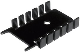 Hűtőborda 21 K/W 35,8 x 22,3 x 6,4 mm TO-220, Tru Components TC-V5641B-T-203