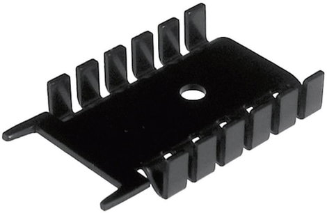 Hűtőborda 21 K/W 35,8 x 22,3 x 6,4 mm TO-220, Tru Components TC-V5641B-T-203