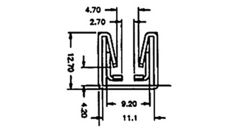 Hűtőborda 21 K/W 19 x 12,8 x 12,7 mm TO-220, Tru Components TC-KK8508B 2. kép