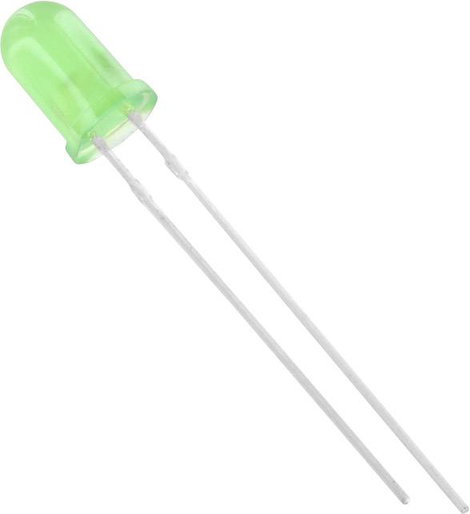 LED 5mm diffus zöld 175mcd
