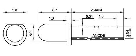 LED 5mm diffus zöld 175mcd 2. kép