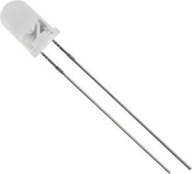LED 5mm átlátszó sárga 1150mcd