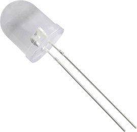 LED 10mm átlátszó kék 6300mcd