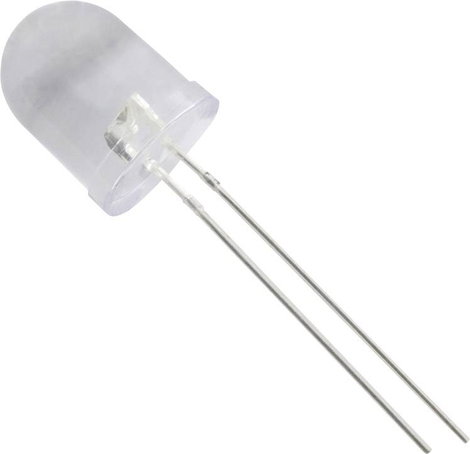 LED 10mm átlátszó kék 6300mcd