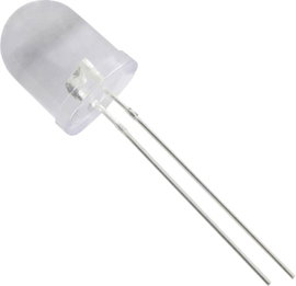 LED 10mm átlátszó piros 3500mcd