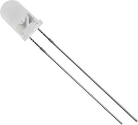 LED 5mm átlátszó zöld 75mcd