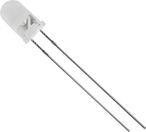 LED 5mm átlátszó zöld 75mcd