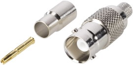 BNC aljzat, krimpelhető, 50 Ω H155, Tru Components