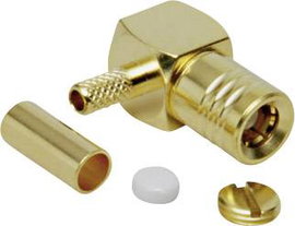 SMB aljzat, krimpelhető, hajlított, RG 174 aranyozott, Tru Components