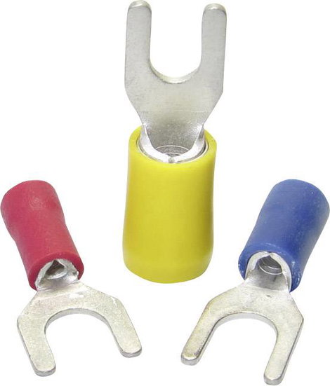 Villás kábelsaru 0.50 mm² 1.50 mm² Lyuk átmérő=8.40 mm Részlegesen szigetelt Piros TRU COMPONENTS 15 2. kép