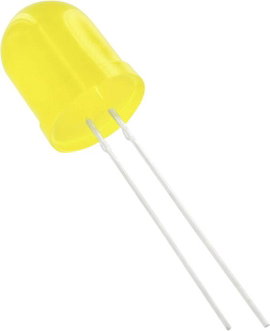 LED 10mm diffus sárga 325mcd
