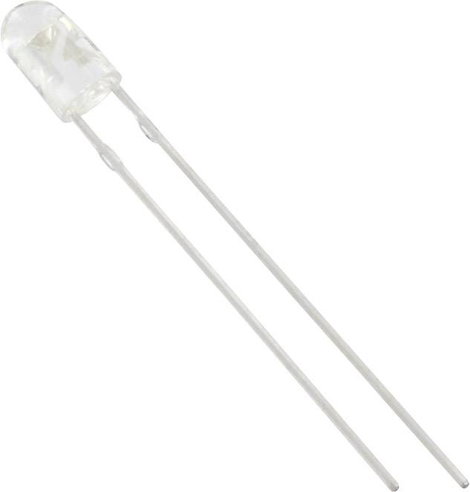 LED 3mm oval átlátszó kék 1000mcd