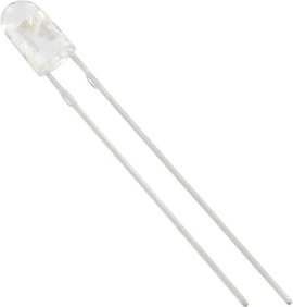 LED 3mm oval átlátszó piros 1000mcd