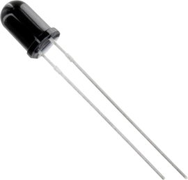 Fotodióda 5 mm, fekete, 15/15us, Tru Components