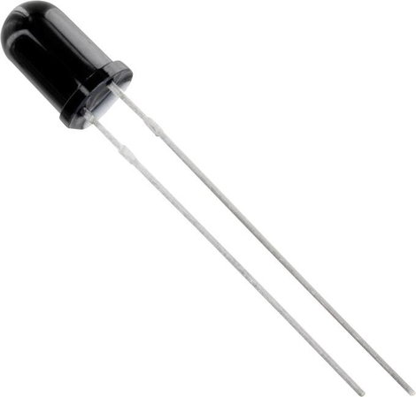 Fotodióda 5 mm, fekete, 15/15us, Tru Components
