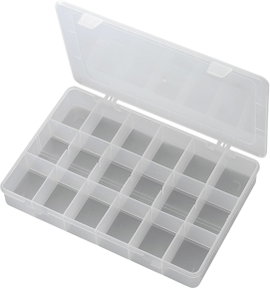 Üres szortimentáló doboz 18 rekesz, Tru Components 1566284