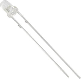 LED 3mm Infrapiros átlátszó 7-15mW/sr