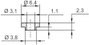Alkatrészlábszigetelő hüvely 6.4 mm, 3.8 mm TRU COMPONENTS TC-V5731-203 bélyegkép