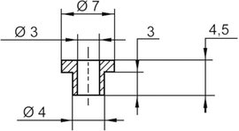 Alkatrészlábszigetelő hüvely 7 mm, 4 mm TRU COMPONENTS TC-V5815-203