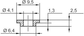 Alkatrészlábszigetelő hüvely 9.5 mm, 6.4 mm TRU COMPONENTS TC-V5818-203