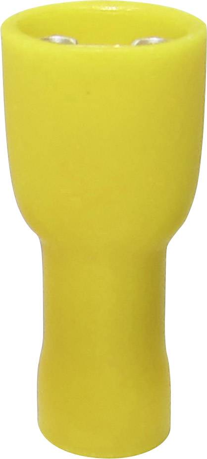 Lapos csúszósaru hüvely 6,3 x 0,8 mm, szigetelt, sárga, Tru Components 1583091