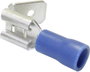 Lapos csúszósaru hüvely, elosztós, 6,3 x 0,8 mm, részlegesen szigetelt, kék, Tru Components 1582973 2. bélyegkép