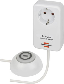 Lábkapcsolós köztes dugalj 1,5 m 3500 W, fehér, Brennenstuhl 1508220