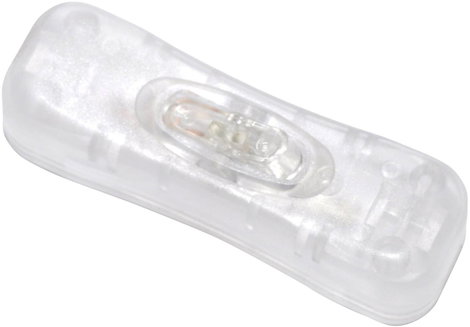 Zsinórkapcsoló, mini, átlátszó, Tru Components 1571154
