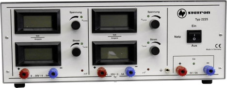 Labortápegység, szabályozható Statron 2225.4 0 - 35 V 0 - 5 A 375 W Kimenetek száma 3 x