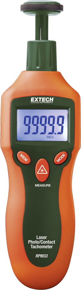 Digitális, tárcsás fordulatszámmérő, Extech RPM33