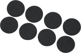Öntapadós filc műszerláb, kerek Ø 25 x 3 mm, fekete, 8 db, TRU COMPONENTS FP2503WT