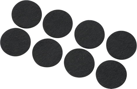 Öntapadós filc műszerláb, kerek Ø 25 x 3 mm, fekete, 8 db, TRU COMPONENTS FP2503WT