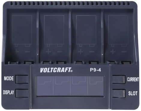 9V-os akkutöltő állomás, NiCd, NiMH, LiIon, Voltcraft P9-4 2. kép