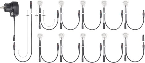 Brilliant Cosa 30 G03093/82 LED-es beépíthető lámpa 10 részes készlet 1.5 W Neutrális fehér Nemesacé 3. kép
